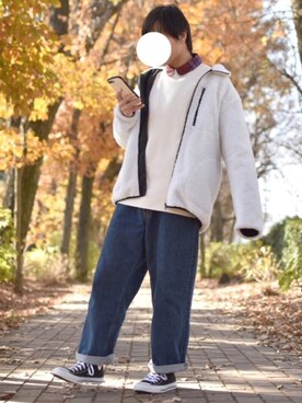 「アイテム（ブルゾン）」を使った、うっちーさん（メンズ・165cm・10代）の冬コーディネート