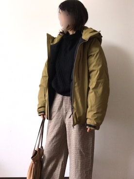 「Mayree（メイリー）のアイテム（ニット/セーター）」を使った、バタ子さん（レディース・165cm）の冬コーディネート