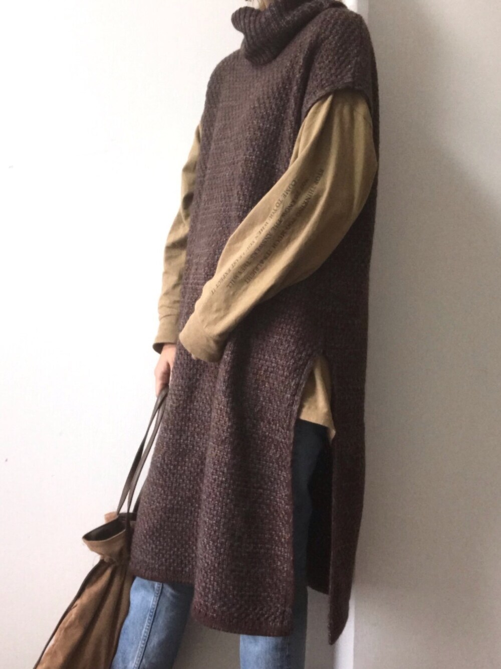 Ungrid（アングリッド）の「ハイネックサイドスリットロングニット  