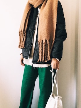 「アイテム（ブルゾン）」を使った、バタ子さん（レディース・165cm・40代）の冬コーディネート