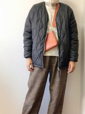 「アイテム（ブルゾン）」を使った、バタ子さん（レディース・165cm・40代）の冬コーディネート
