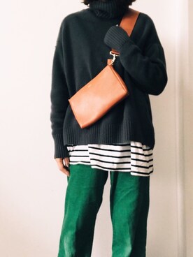 「M nort（エムノート）のアイテム（パンツ）」を使った、バタ子さん（レディース・165cm）の冬コーディネート