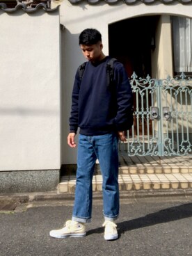 「UU（ユニクロ　アンダーカバー）のアイテム（パンツ）」を使った、Kaitonさん（メンズ・172cm）の春コーディネート