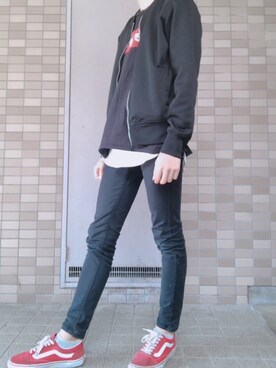 「H&M（エイチ・アンド・エム）のアイテム（ジャケット/アウター）」を使った、航平さん（メンズ・168cm・10代）の冬コーディネート
