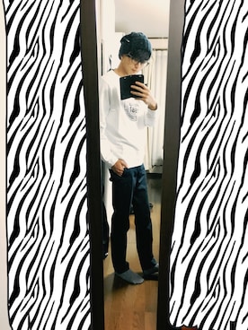 「A.P.C.（アーペーセー）のアイテム（スラックス）」を使った、Yojiさん（メンズ・180cm）の秋コーディネート