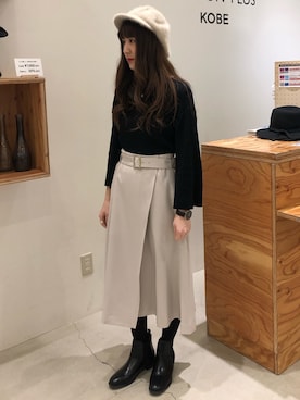 「Te chichi（テチチ）のアイテム」を使った、14+ イオンモール旭川駅前店 スタッフさん（レディース・160cm）の冬コーディネート