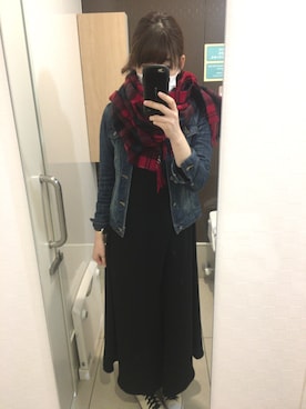 「Khaju（カージュ）のアイテム（つなぎ/オールインワン）」を使った、あーこさん（レディース・168cm）の冬コーディネート