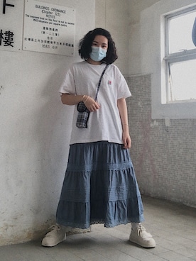 「Sillage（シアージ）のアイテム（財布/小物）」を使った、wailingさん（レディース・161cm）の夏コーディネート