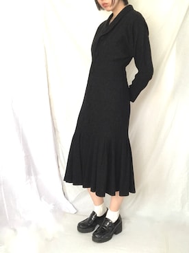 「プリーツ」｜「アイテム（ブーティ）」を使った、ⓨⓤさん（レディース・168cm）の秋コーディネート