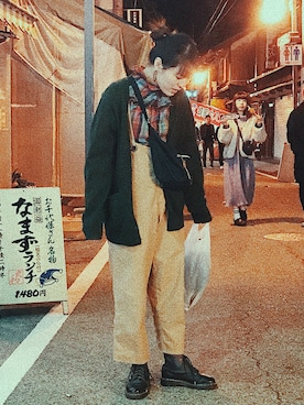 「#古着」｜よしかさん（レディース・161cm）の秋コーディネート