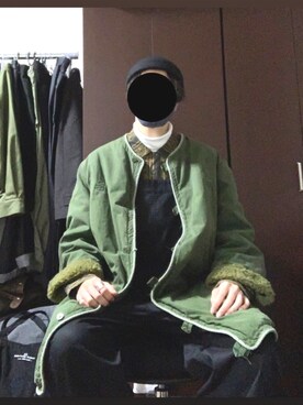 「Johnbull Private labo（ジョンブルプライベートラボ）のアイテム（オールインワン・サロペット）」を使った、canpyo25さん（メンズ・177cm）の冬コーディネート