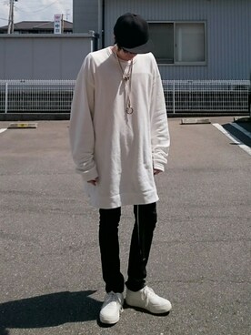 「N.HOOLYWOOD」｜「アイテム（スウェット）」を使った、N.Fさん（メンズ・170cm）の春コーディネート