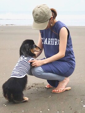 「ZAKKA-BOX（ザッカボックス）のアイテム（サンダル）」を使った、Lui★さん（レディース・153cm）の夏コーディネート
