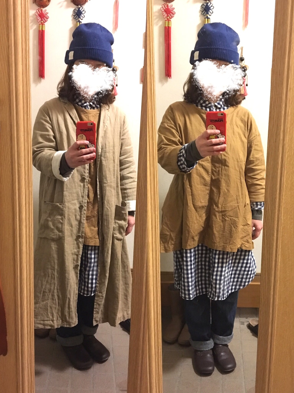 「今日のコーデ、SM2、サマンサ モスモス(Samansa Mos2)」｜「SM2のアイテム（ワンピース、ブルー系）」を使った、まっきさん（レディース・148cm）の冬コーディネートの1枚目の写真