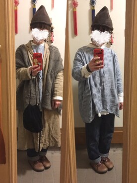 「SM2（エスエムツー）のアイテム（チェスターコート）」を使った、まっきさん（レディース・148cm）の冬コーディネート