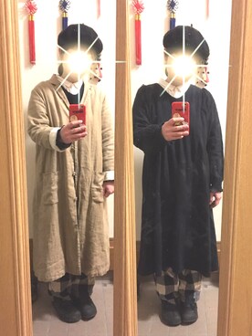 「SM2（エスエムツー）のアイテム（チェスターコート）」を使った、まっきさん（レディース・148cm）の春コーディネート