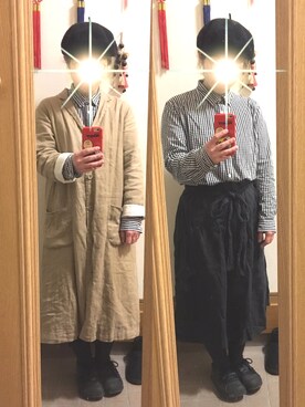 「SM2（エスエムツー）のアイテム（チェスターコート）」を使った、まっきさん（レディース・148cm）の春コーディネート