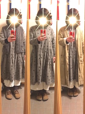 「SM2（エスエムツー）のアイテム（チェスターコート）」を使った、まっきさん（レディース・148cm）の春コーディネート