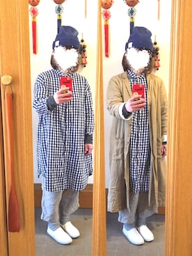 「SM2（エスエムツー）のアイテム（チェスターコート）」を使った、まっきさん（レディース・148cm）の春コーディネート