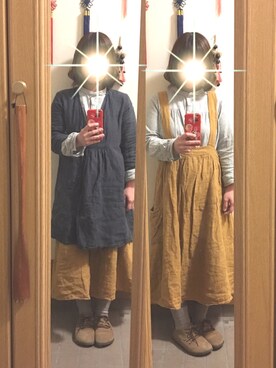 「North Object（ノースオブジェクト）のアイテム（ワンピース/ドレス）」を使った、まっきさん（レディース・148cm）の春コーディネート