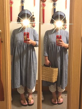 「ohana（オハナ）のアイテム」を使った、まっきさん（レディース・148cm）の夏コーディネート