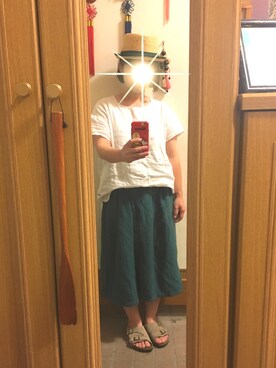 「CLOUDNINE（クラウドナイン）のアイテム（パンツ）」を使った、まっきさん（レディース・148cm）の夏コーディネート