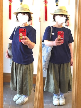 「see design（シーデザイン）のアイテム」を使った、まっきさん（レディース・148cm）の夏コーディネート