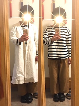 「SM2（エスエムツー）のアイテム（チェスターコート）」を使った、まっきさん（レディース・148cm）の秋コーディネート