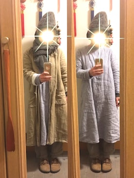 「SM2（エスエムツー）のアイテム（チェスターコート）」を使った、まっきさん（レディース・148cm）の冬コーディネート