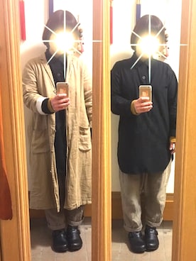 「SM2（エスエムツー）のアイテム（チェスターコート）」を使った、まっきさん（レディース・148cm）の冬コーディネート