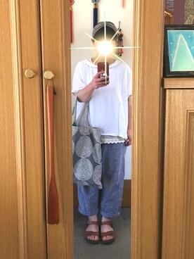 「see design（シーデザイン）のアイテム」を使った、まっきさん（レディース・148cm）の夏コーディネート