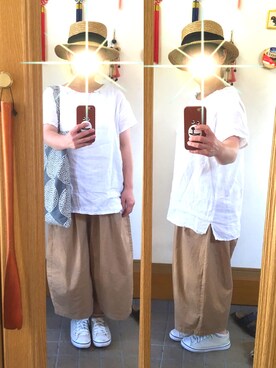 「see design（シーデザイン）のアイテム」を使った、まっきさん（レディース・148cm）の夏コーディネート