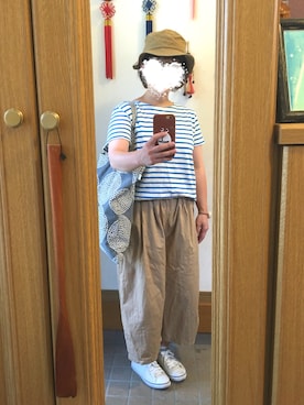 「see design（シーデザイン）のアイテム」を使った、まっきさん（レディース・148cm）の夏コーディネート