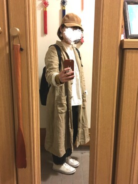「SM2（エスエムツー）のアイテム（チェスターコート）」を使った、まっきさん（レディース・148cm）の秋コーディネート