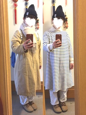 「出勤コーデ」｜「アイテム（その他シューズ）」を使った、まっきさん（レディース・148cm）の冬コーディネート