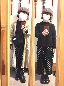 「SM2（エスエムツー）のアイテム（チェスターコート）」を使った、まっきさん（レディース・148cm）の春コーディネート