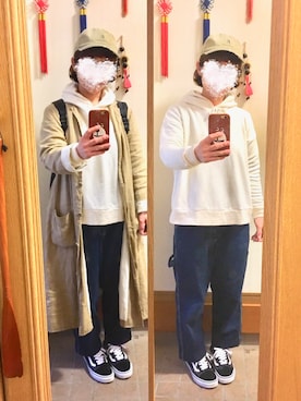 「SM2（エスエムツー）のアイテム（チェスターコート）」を使った、まっきさん（レディース・148cm）の春コーディネート