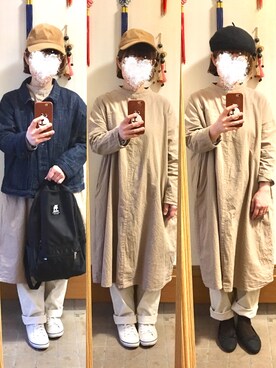 「Samansa Mos2 blue（サマンサモスモスブルー）のアイテム（バレエシューズ）」を使った、まっきさん（レディース・148cm）の春コーディネート