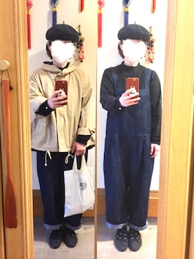 「Samansa Mos2 blue（サマンサモスモスブルー）のアイテム（バレエシューズ）」を使った、まっきさん（レディース・148cm）の春コーディネート