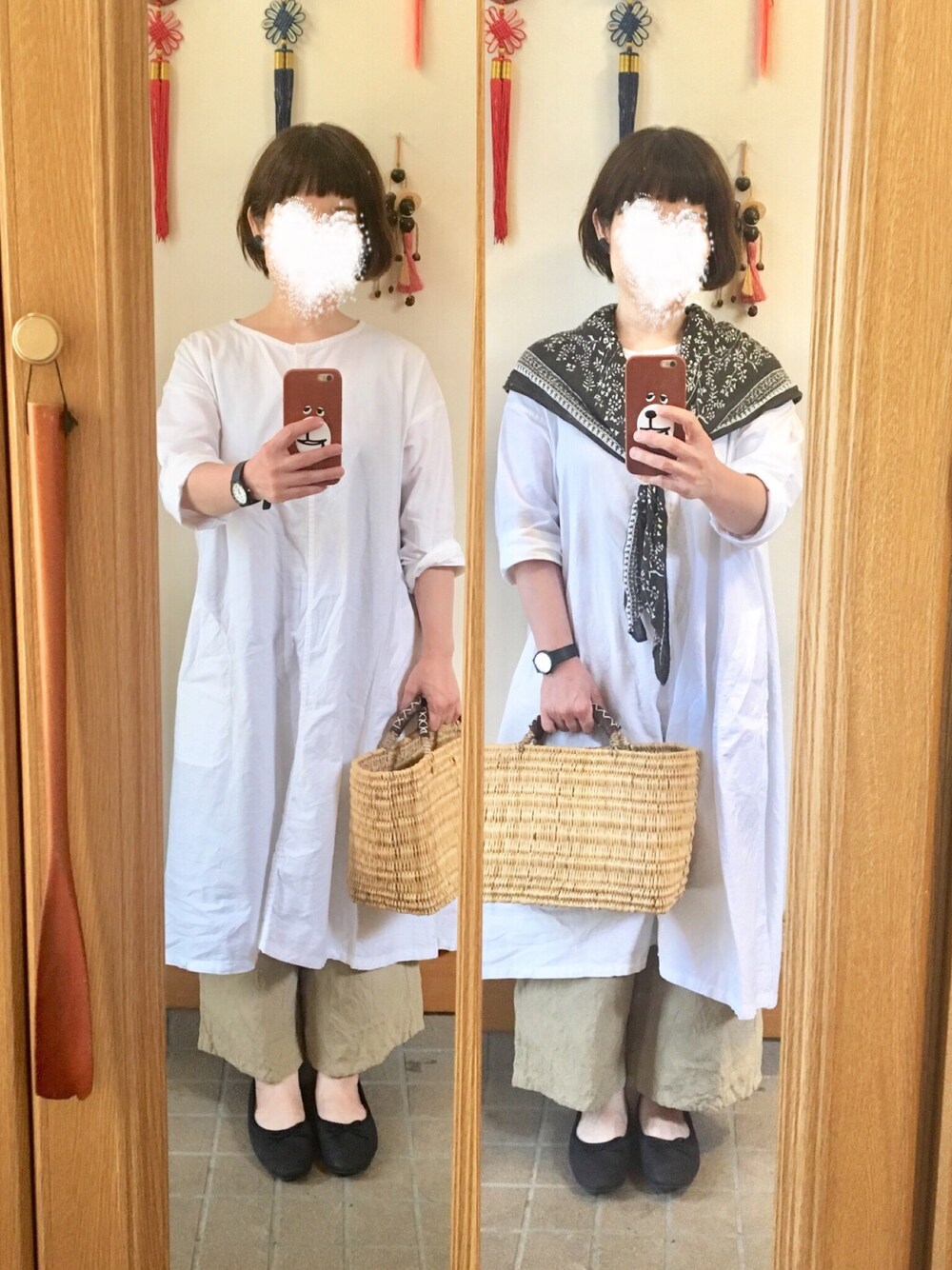 「今日のコーデ、今日の服」｜「SUN VALLEYのアイテム（ワンピース/ドレス、ホワイト系）」を使った、まっきさん（レディース・148cm）の春コーディネートの1枚目の写真