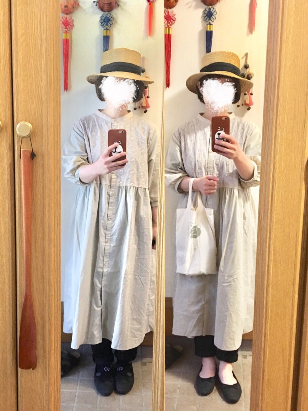 「今日のコーデ、今日の服」｜「r.p.sのアイテム（ワンピース/ドレス、ベージュ系）」を使った、まっきさん（レディース・148cm）の春コーディネートの1枚目の写真