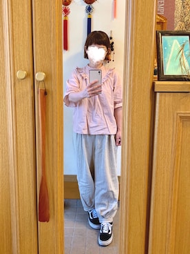 「ミックスコーデ」｜「アイテム（パンツ）」を使った、まっきさん（レディース・148cm）の秋コーディネート