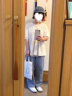 「ミックスコーデ」｜「アイテム（パンツ）」を使った、まっきさん（レディース・148cm）の秋コーディネート