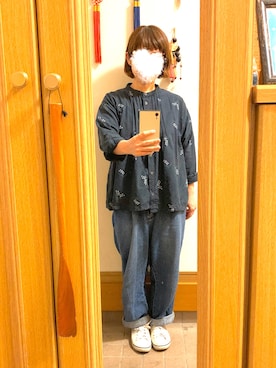 「ミックスコーデ」｜「アイテム（パンツ）」を使った、まっきさん（レディース・148cm）の秋コーディネート