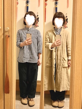 「SM2（エスエムツー）のアイテム（チェスターコート）」を使った、まっきさん（レディース・148cm）の秋コーディネート