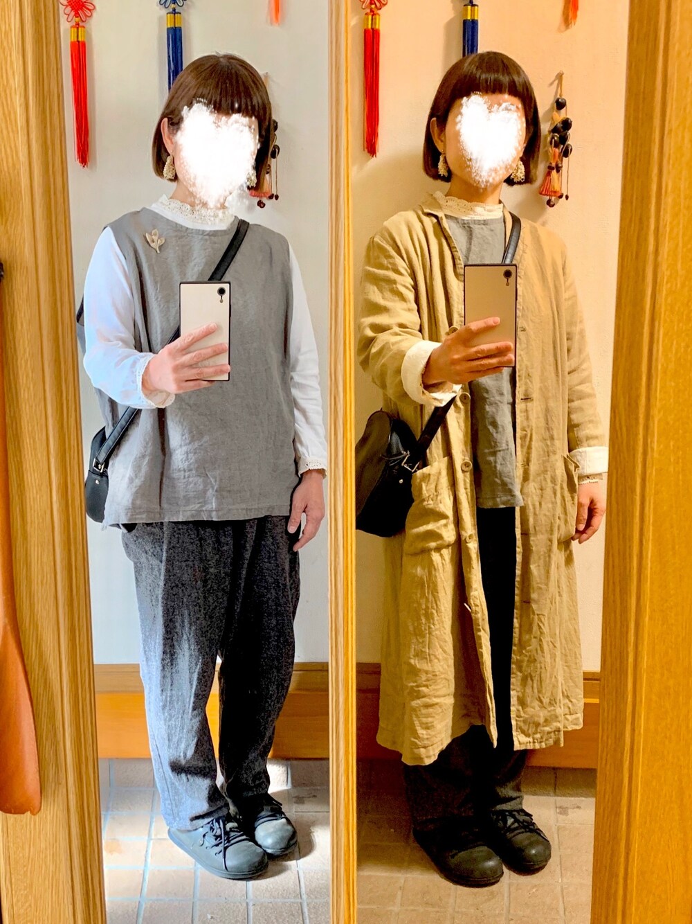 「今日のコーデ、今日の服、秋のコーデ」｜「SM2のアイテム（シャツ/ブラウス、ホワイト系）」を使った、まっきさん（レディース・148cm）の秋コーディネートの1枚目の写真