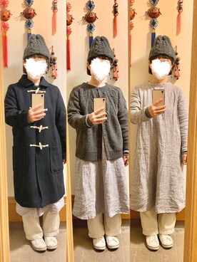 「Samansa Mos2（サマンサ モスモス）のアイテム（ダッフルコート）」を使った、まっきさん（レディース・148cm）の冬コーディネート