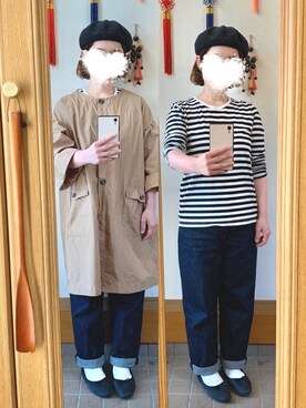 「Samansa Mos2 blue（サマンサモスモスブルー）のアイテム（バレエシューズ）」を使った、まっきさん（レディース・148cm）の春コーディネート