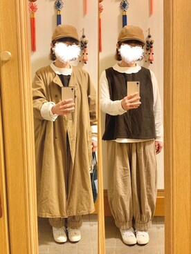 「ミックスコーデ」｜「アイテム（ジャケット/アウター）」を使った、まっきさん（レディース・148cm）の春コーディネート