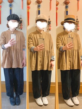 「CLOUDNINE（クラウドナイン）のアイテム（パンツ）」を使った、まっきさん（レディース・148cm）の春コーディネート